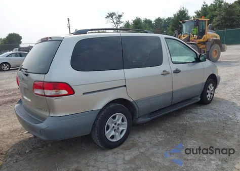 2001 Toyota Sienna Le z USA, uszkodzony, nr VIN 4T3ZF13CX1U363176